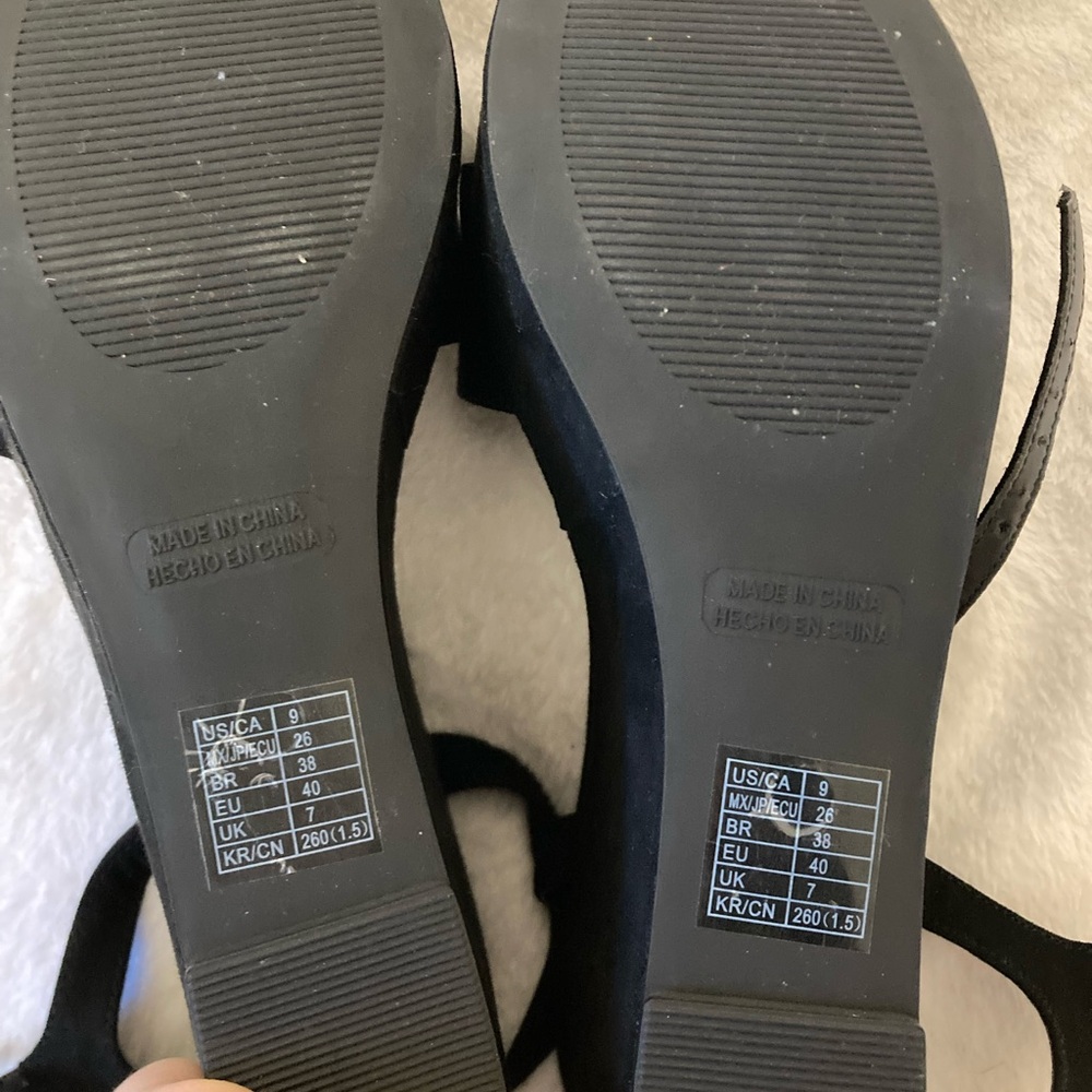 Forever 21 Black Platform Sandals with Straps - Picture 7 of 9